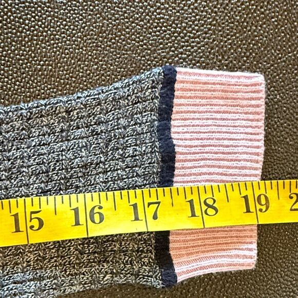 T byTalbots Charcoal and Light Pink Open front Cardigan side Zippers size MP - Picture 11 of 11